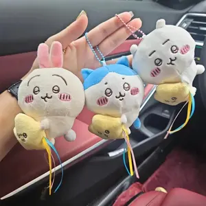 Chiikawa Star Hugging Series Plush Doll Pendant, Hachiware Usagi Cute Cartoon Keychain Accessories for Bags