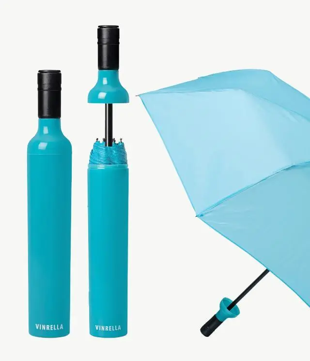 Vinrella Wine Bottle Umbrella - Turquoise