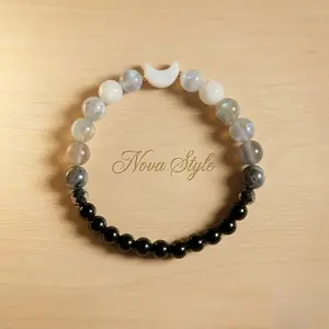 Moon Phase Crystal Bracelet - Lunar Energy Bracelet Healing Crystal Jewelry - Cleanse Bracelet, Inner Peace Bracelet Gift for her