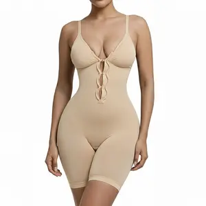 [Mother's Day Gift] Women's Nylon Fabric Tummy Control Zipper Bodysuit - Smooth, Adjustable, Breathable Full Body Compression Shaper, Strapless Waist Trainer for Everyday & Special Occasions summervibes