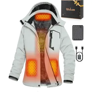 Graphene Heated Jacket for n Fur Lined with Large Capacity Battery Pack