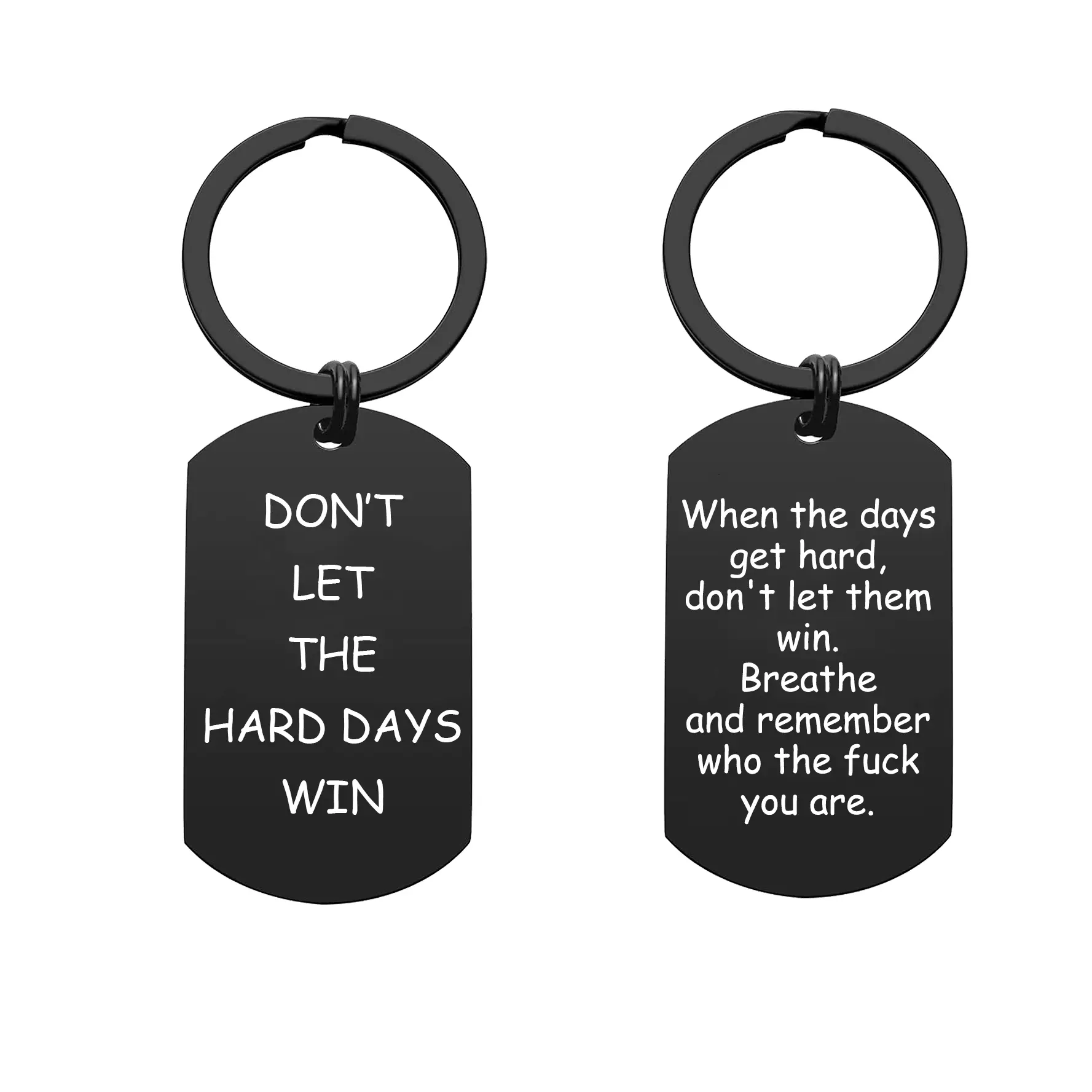 Motivational Keychain “Do Not Let The Hard Days Win” - Gift for Him, Her, Teens - Inspirational Encouragement Quote Accessory