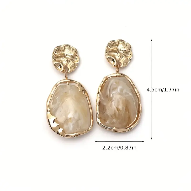 Baroque Palace Style Irregular Mirror Earrings hypoallergenic gift