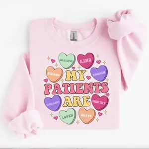 Valentine Nurse Sweatshirt T-Shirt, My Patients Are Candy Hearts Tee, Medical Worker Shirt, Nicu RN CNA Nurse Shirt, Hospital Valentine Gifts For Her
