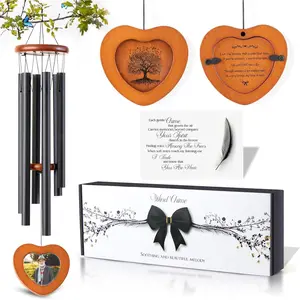 32 Inch Memorial Wind Chimes Outdoor, Personalized Sympathy Gifts for Loss of Loved One, Memorial Gifts for Loss of Mom, Sympathy Wind Chimes for Mother, Father, , Sister
