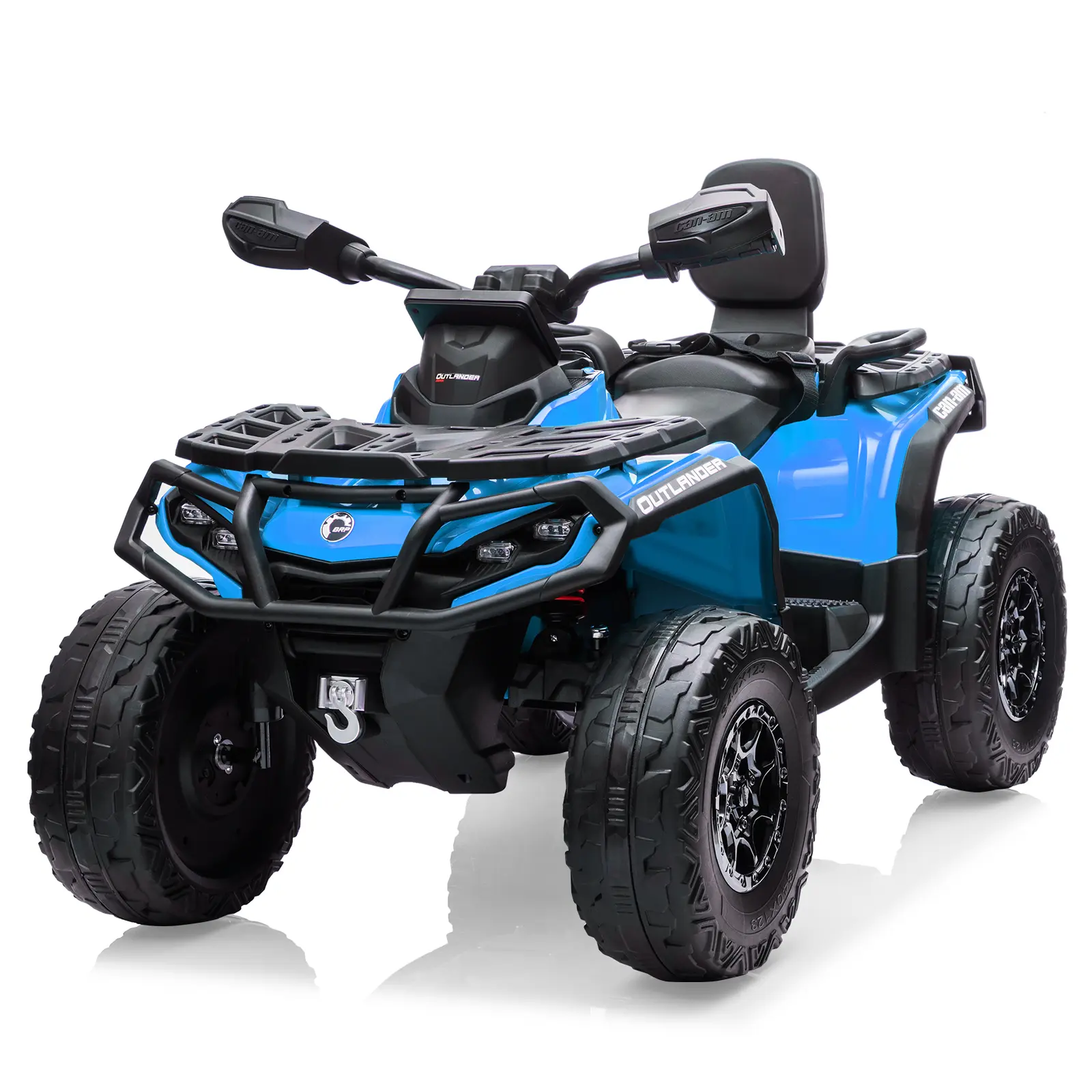 24V 2-Seater Kids Electric ATV, 4WD, 800W Motor, Leather Seats, Safety Belt, Remote Control, Off-Road Tires, LED Lights