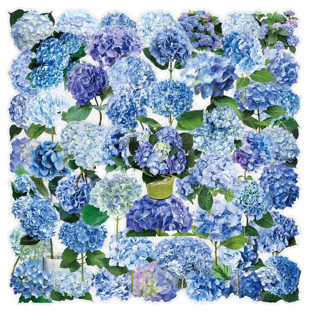 Hydrangea Daisy Sunflower Flower Sticker Children's Stationery Decals Guitar Phone Laptop Luggage Waterproof Stickers
