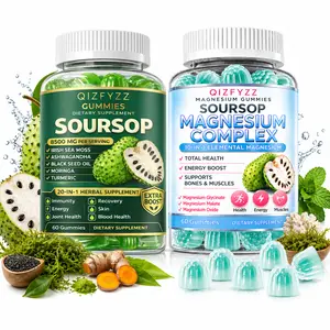 'summervibes Soursop Magnesium Gummies + Herbal Super Complex Set | 10-in-1 Magnesium Blend + 20-in-1 Herbal Formula | Ashwagandha, Irish Sea Moss, Black Seed Oil, Moringa, Turmeric | Energy, Sleep & Immune Support | Vegan & Non-GMO