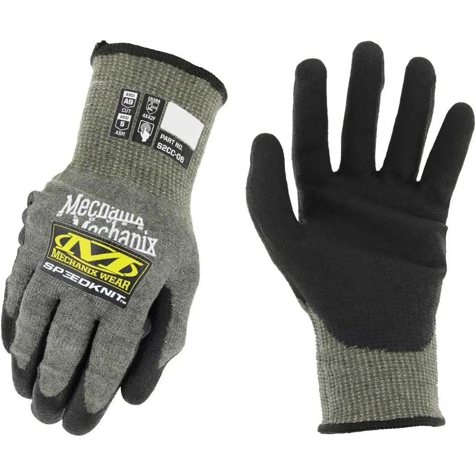 Lightweight Industrial Safety Gloves, 13-Gauge HPPE & Tungsten Steel Knit, ANSI A9 Blade Cut & Level 5 Abrasion Resistant, Touchscreen Compatible, Mining, Ansi Level 5 Abrasion Resistant