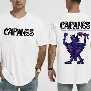 CAIFANES Aztec Theatre San Antonio Tour 2026 Comfort Color Printed Tee Ring-Spun Cotton Soft-Washed T-Shirt Trendy Tops Perfect Gift
