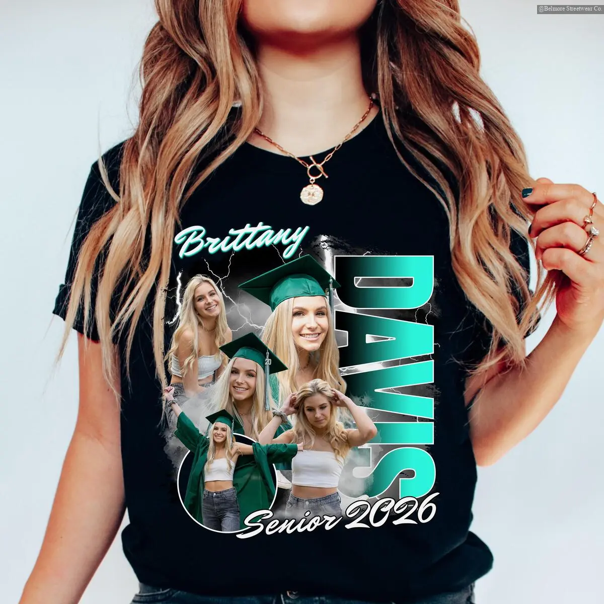 Custom photo Senior Bootleg Shirt, Your picture graduation shirts, personalized senior night 2026 vintage style Tee , Special Gift Shirt
