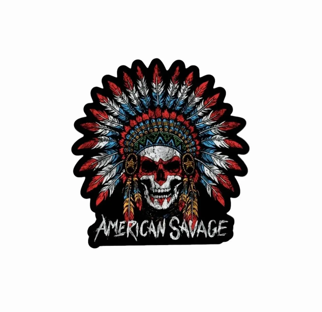 American Savage Sticker, Laptop Water Bottle Decal Sticker