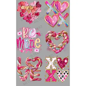 VALENTINE'S DAY (1) PREMADE GANGSHEET - 22X36 DTF TRANSFERS - DIRECT TO FILM