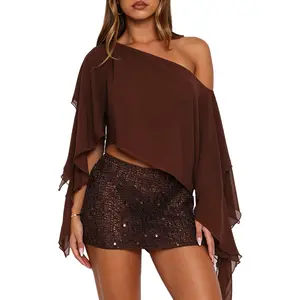 Chiffon Capes Sheer Capelets Long Cape Poncho For Women Off Shoulder Tops Chic Tops Going Out Festival Wear Cute Tops for Women Summer Tank Tops for Women Boho Clothes for Women