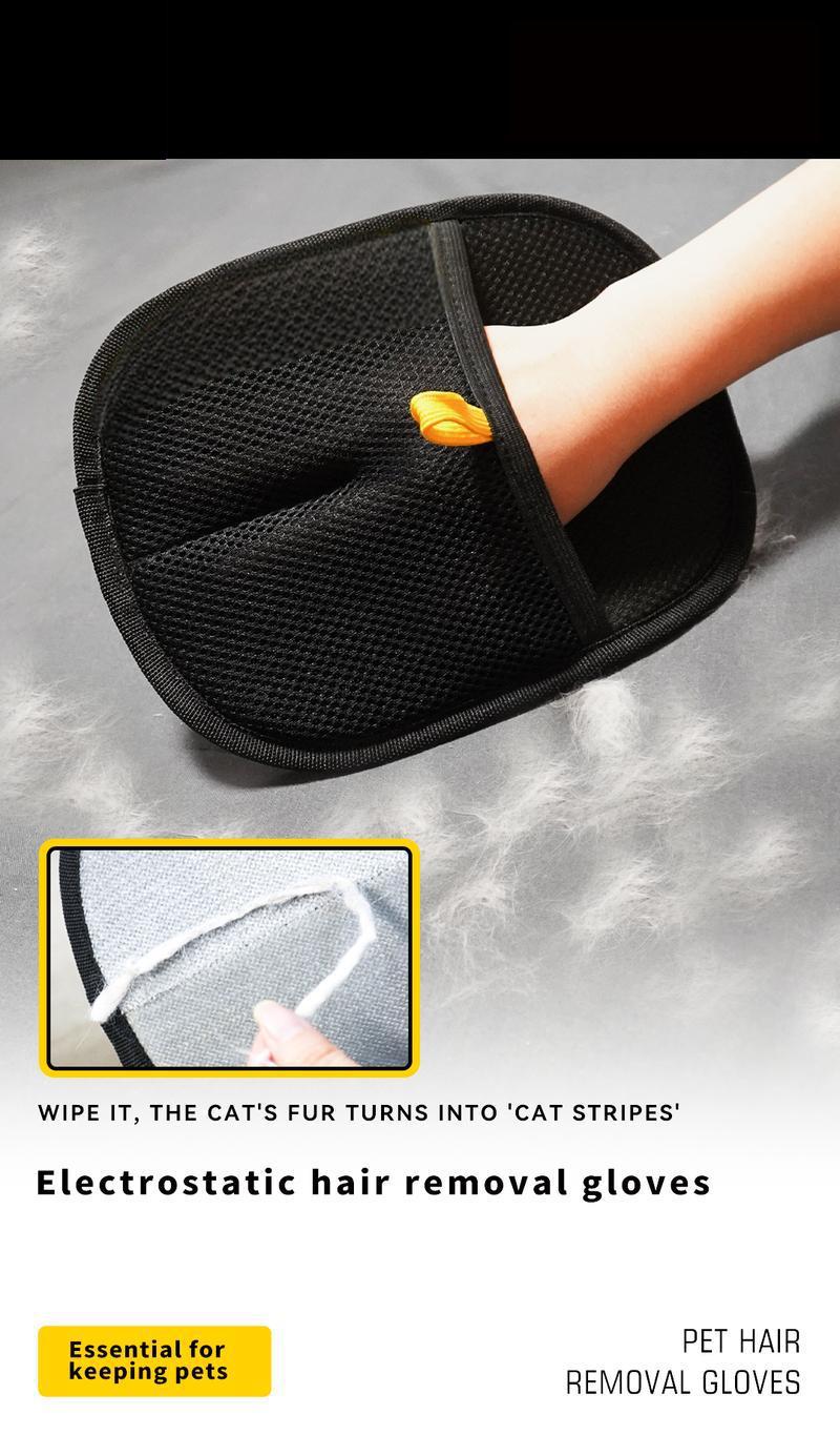 Pet Hair Remover, Electrostatic Pet Hair Removal Gloves, Reusable Cat&Dog Hair Remover for Couch, Furniture, Carpet, Car Seat.