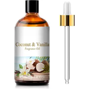 3.38FL.OZ Coconut & Vanilla Fragrance Oils for Aromatherapy, Essential Oils for Diffusers for Home, Perfect for Diffuser, Yoga, DIY Candle and Soap Making - 100ml