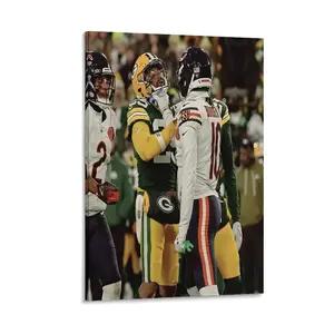 Luther Burden Photo Poster, Chicago vs Green Bay Football Wall Art for Fans Home Decor