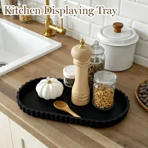 1 Pcs Marble Pattern Bathroom Vanity Tray Organizer For Dresser Perfume Jewelry Rings Storage Kitchen Countertop Decorative Tray