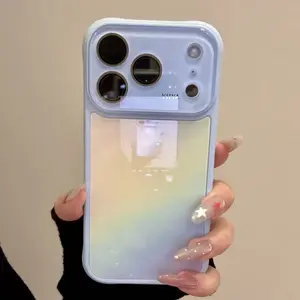 Gradient Glass Phone Case for iPhone 17/16/15/14/13 Pro Max - Premium Minimalist, Shock-Resistant Ins Phone Case