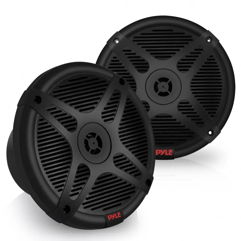 6.5in Waterproof Marine Coaxial Outdoor Speakers - 600W Max Power Output, Wireless RF Streaming, Impressive Wide-Bass Response, Water-Resistant for Cars & Boats, White, Speaker