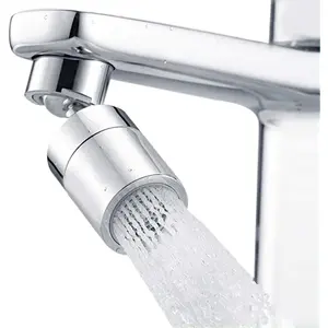 360  Swivel Sink Faucet Aerator, Big Angle High  Large Flow Dual Function Kitchen Faucet Aerator, 55/64" Female Thread, Polished Chrome