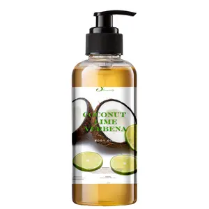 Coconut Lime Verbena Nourishing Body Oil - 12oz | Avocado, Coconut, Olive, Sweet Almond & Safflower Oils + Vitamin E