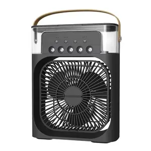 Portable Air Conditioner Fan, Mini Evaporative Cooler with 7 Colors LED Light, 1/2/3 H Timer, 3 Wind Speeds & 3 Spray Modes for Desk, Bedside Table, Multifunctional Cooling Fan