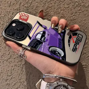 Cool Multi-color Car Hard Phone Case for IPhone 17 16 15 14 13 12 11 Pro Max Plus 17 Air 16E X XR XS Max shockproof Full Cover