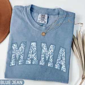 Comfort Colors® Mama T-Shirt, Toile Floral Mama Shirt, Pregnancy Announcement Boy, Mom Life Shirt, Cute Mom Mothers Day Gift, New Mom Shirt 84D