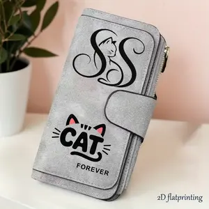 1pc Fun Cats pattern women's long wallet, multi-functional wallet, portable snap coin purse, birthday gift and daily commuting essential, perfect holiday gift, suitable for outdoor, travel and family use, 3.16CYJ-1