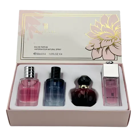 Women's Floral and Fruity Perfume Set, Women's fresh fragrance spray, Valentine's Day Christmas winter gift, 30ml*4(1.0FL.OZ.*4)