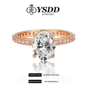 【#147 Promise Ring】2Carat Oval Synthetic Moissanite Rings in 925 Sterling Silver