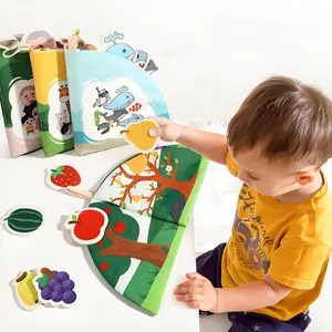 Fabric Soft Cloth Book Toy for Infants, Quiet Tearable Early Education Book, Cognitive and Chewable Tactile Book for Babies