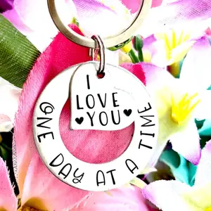 Sobriety Date Keychain- Sober - Sobriety Keychain - Sobriety Gift - Sober Af - Sobriety - Recovery - Recovery Gifts - We Do Recover - Just For Today - ODAAT - Recovery Keychain - Recovery for Women - Recovery Gift for her - Personalized Recovery Keychain