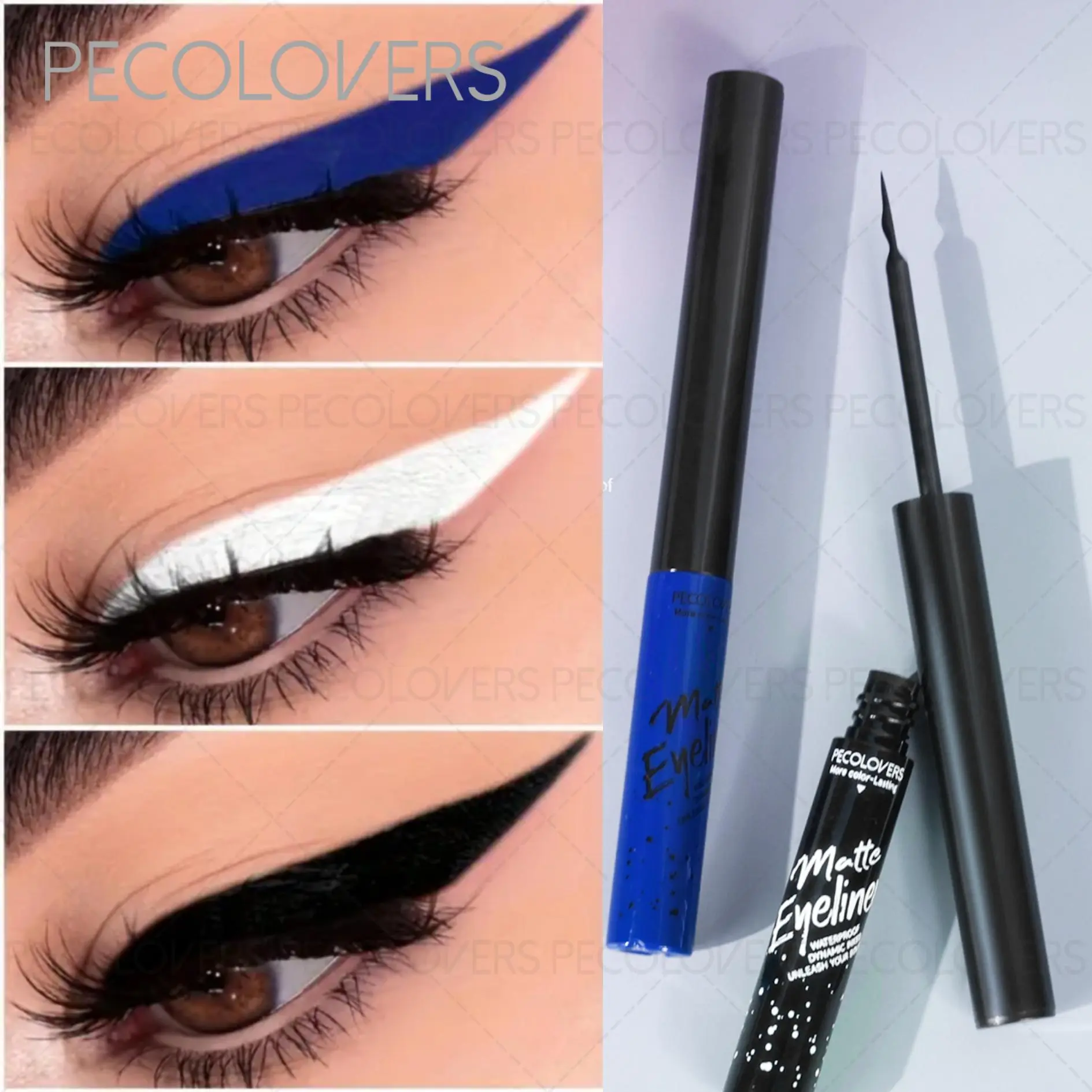 Colorful Liquid Eyeliner Pen, Waterproof and Sweat Resistant, Not Easy to Smudge，Suitable For Holiday Makeup, Not Easy To Get Dizzy