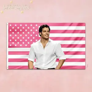 Henry Calvin Flag, Pink Aesthetic Wall Flag, Henry Calvin Aesthetic Tapestry, Actor Fan Room Decor hot actor wall art tv show tapestry