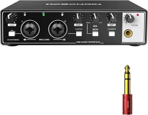 USB Audio Interface. 24-bit/192kHz. For PC & Mac. With 48V phantom power. Compact Durable. Budget-friendly. Ideal for musicians and creators