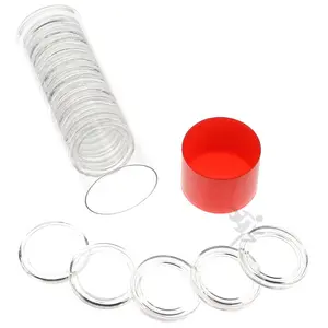 Capsule Tube & 20 H34 Direct Fit Coin Holders for 34mm 1/2oz Silver Maple Leaf