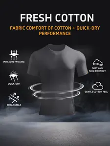 Men's Quick Dry T-Shirt, Velox Quick Dry T-shirt, Moisture-Wicking, High-Stretch, Summer, XS-6XL