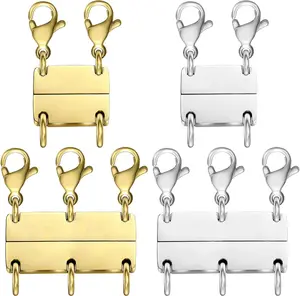 Multi Necklace Layering Clasps   Clasp,  and  Necklace Separator for Layering, Multiple  Closures for Layered Look