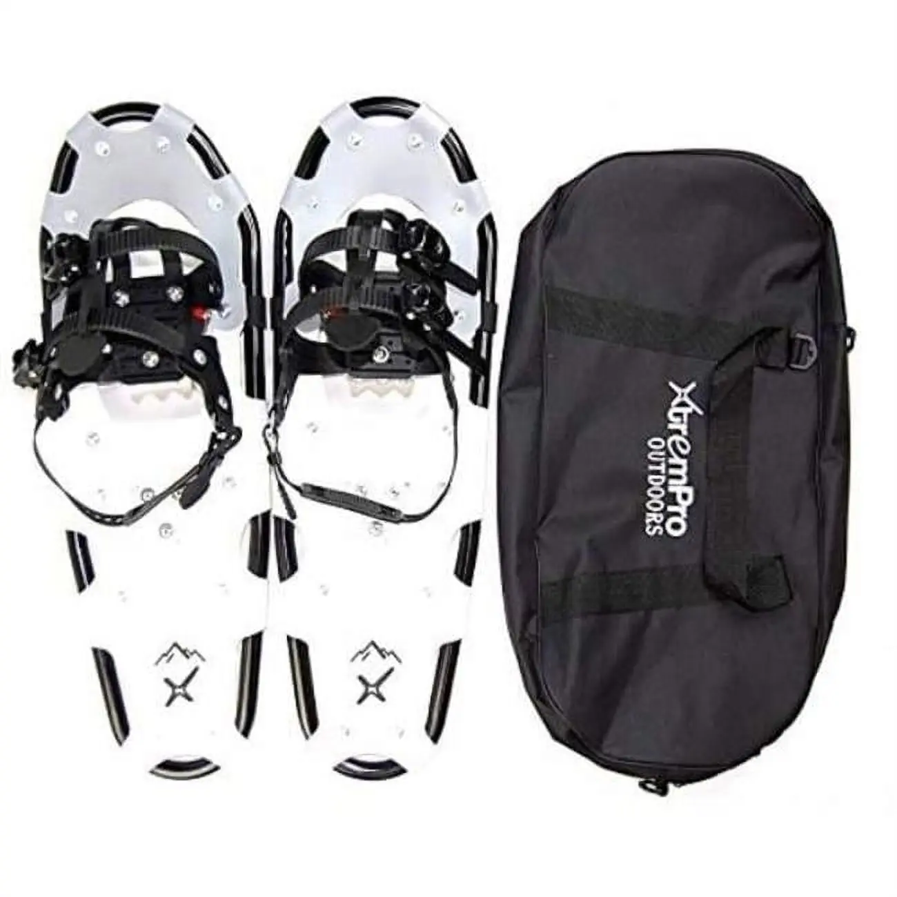 XtremPro Ergonomic Terrain Snowshoes, 21 in Lightweight Aluminum Alloy for Hiking & Skiing with 14-Point Crampons & Carry Backpack