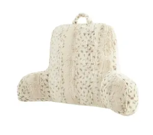 Faux Fur Backrest Pillow for Adults, 23"x 30" Snow Leopard