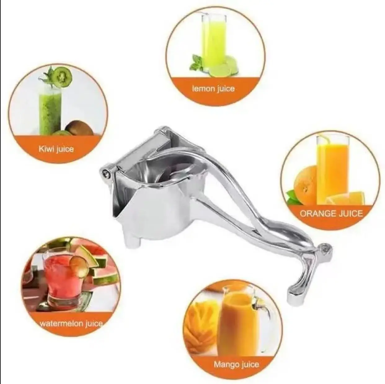 TikTok ShopBlackFriday Hand Juicer Squeezer Aluminum Manual Press Juicer with Ergonomic Grip for Efficient Juice Extraction of Pomegranates Citrus& More Durable Compact Easy to Use & Clean Manual Citrus Juicer Detachable for Kitchen Utensils