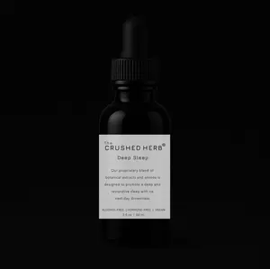 The Crushed Herb Deep Sleep – 2 fl oz & 4 fl oz Glycerite Tincture | 10:1 98% Purity Herbal Extracts & Amino Acids for Natural Relaxation & Sleep Support | Alcohol-Free & Hormone-Free | Apigenin (Chamomile), Lemon Balm, Gotu Kola, Ashwagandha,  & Glycine