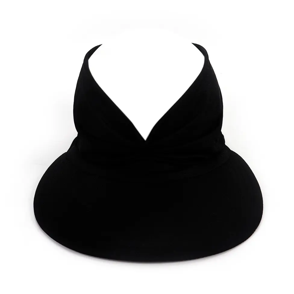 OIDEA Women's Nylon Fabric Visor Cap - Toeless, Stretchy Elastic, Open Top, Adjustable Size 56–62 Cm, Elongated Brim, UV Protection for Outdoor Sports, Running/Cycling