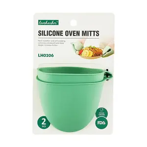 Love Harbor Heat Resistant Oven Mitts & Pot Holders Set - 2 Pcs, High Temperature Baking Gloves for Microwave, BBQ, Cooking