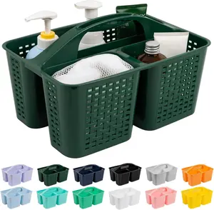 Portable Shower Caddy, Caddy Organizer with Handle, Plastic Shower Basket Hold Soap, Shampoo, Hair Supplies and Beauty Products, Cleaning Supplies Organizer for Home, Dorm, Shelf and Cabinet