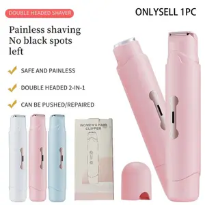 2-In-1 Women's Electric Shaver, Portable Bikini Trimmer, Rechargeable Cordless, Gentle Effective Hair Removal, Perfect Gift, Shaving Tool