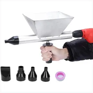 Electric Mortar Grout Gun Portable Cement Pointing Grouting Caulking Sprayer with 4 Nozzles for Walls, Bricks, Floors (No Electric Drill)