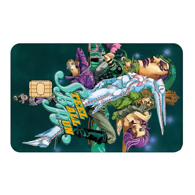 JoJo Bizarre Adventure Debit Card Skin, Steel Ball Run Anime Vinyl Sticker, Johnny Joestar Gyro Zeppeli Artwork, Manga Fan Wallet Gift